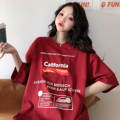 Real shot 2021 spring and summer new product net red early spring ins short sleeve T-shirt girl