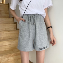 Real shooting of new summer wear women's letter embroidery casual shorts