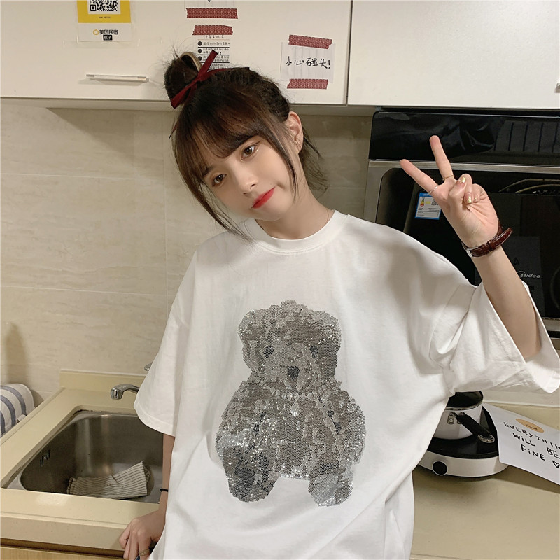 實拍 2021夏裝新品短袖T恤女