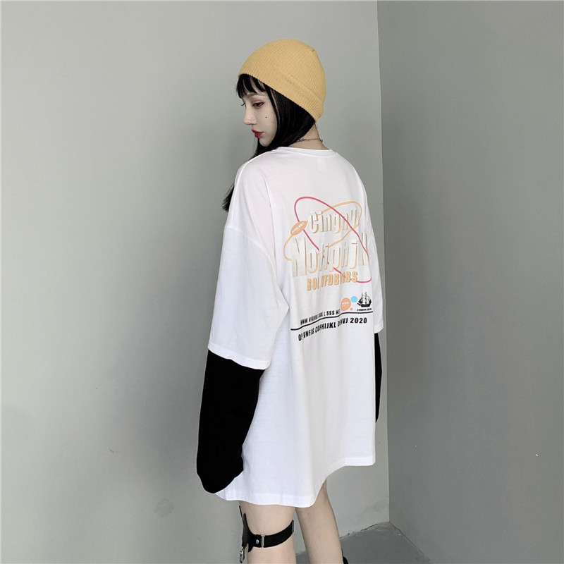 Real shot spring and summer design: a fashion of women's Korean loose print T-shirt