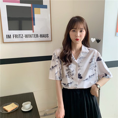 Real shooting summer new loose short sleeve blouse