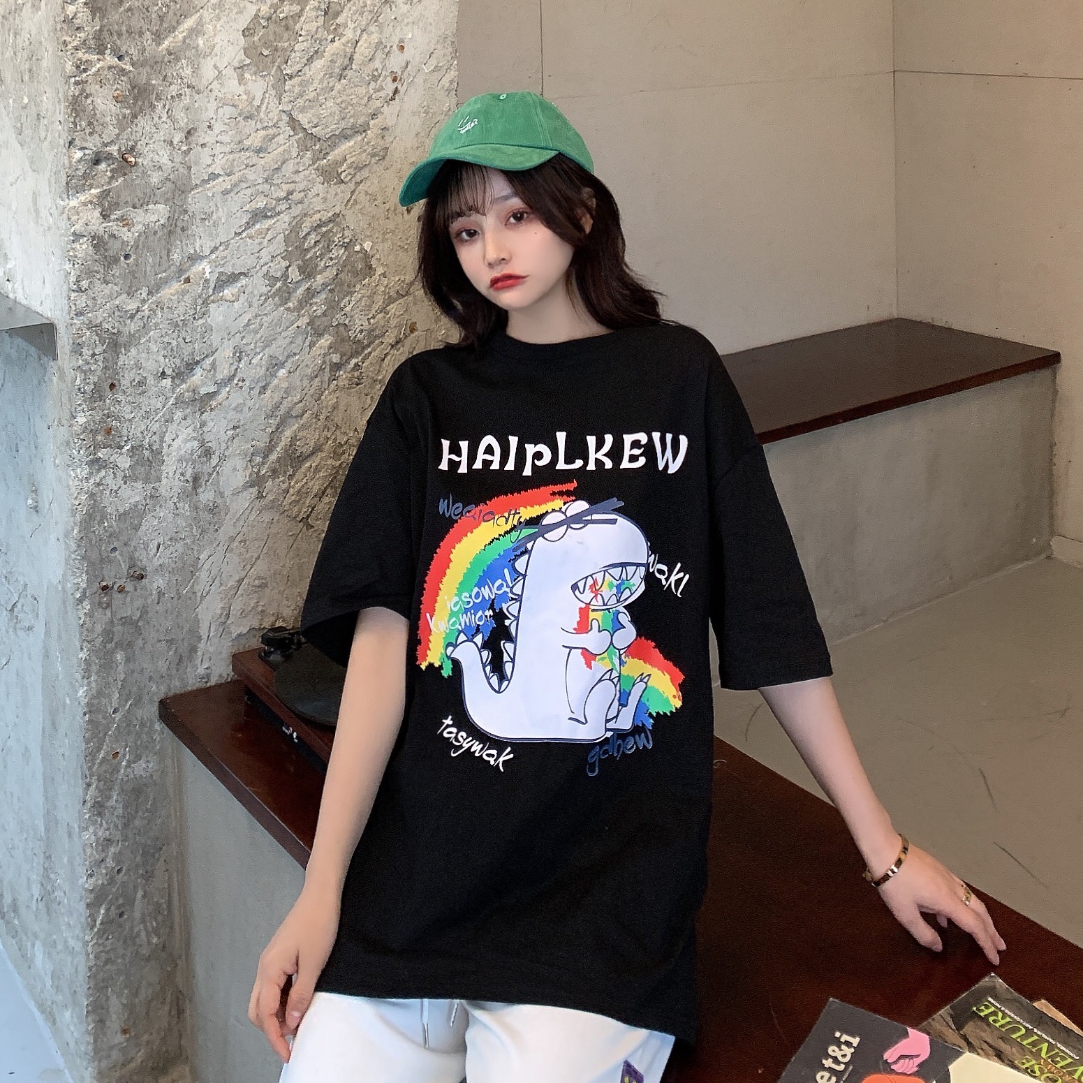 Real shooting summer new short sleeve printed T-shirt