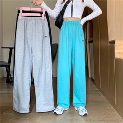 Real photo of 2021 New Year Wide Leg loose falling feeling corset casual pants