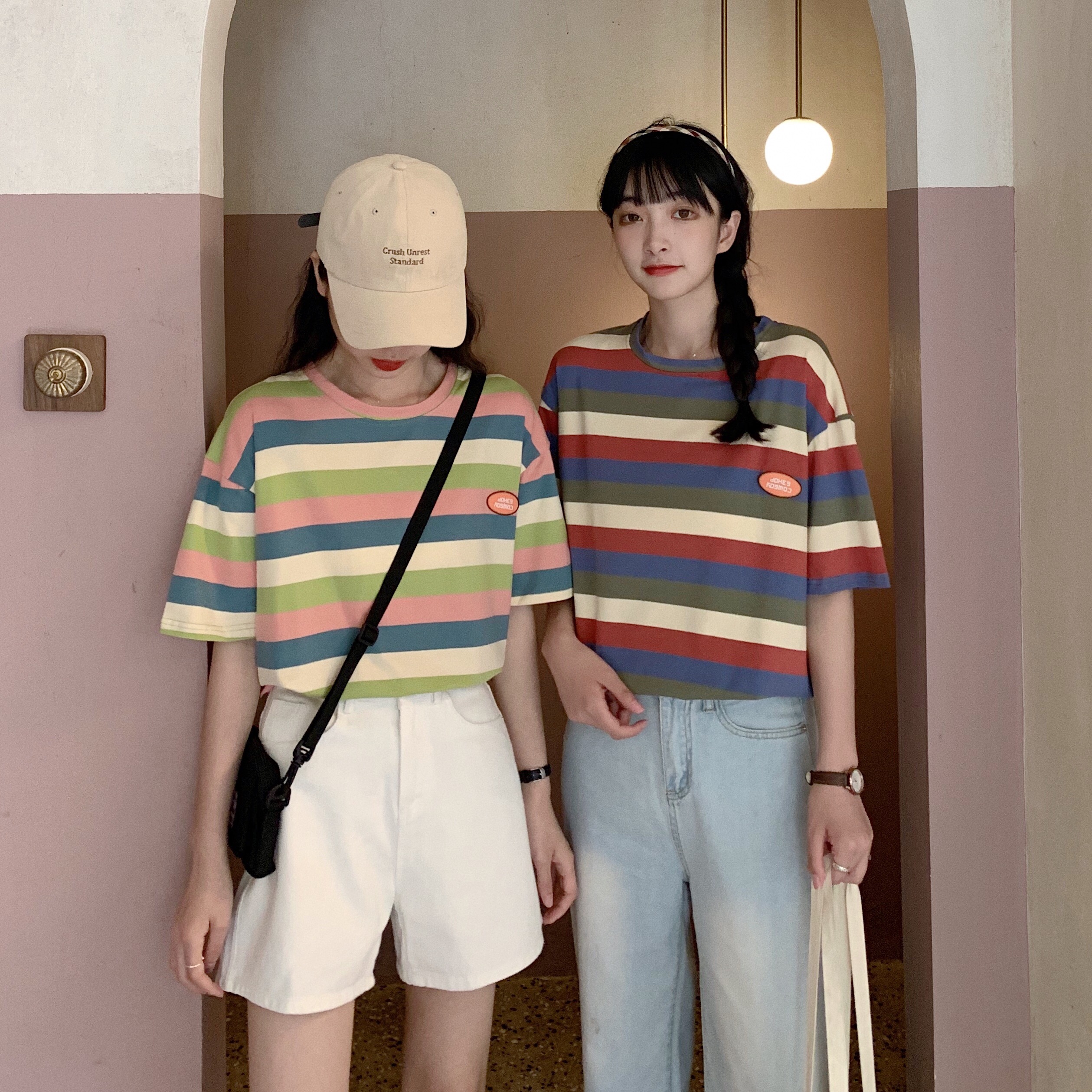 New summer wear striped short sleeve T-shirt