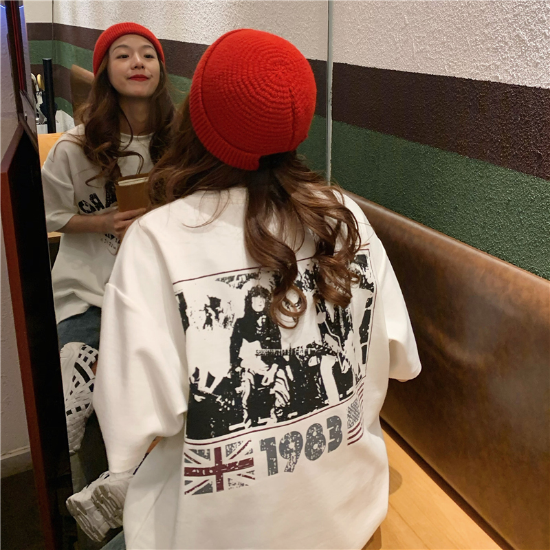 Real shot super fire short sleeve T-shirt for women's summer wear