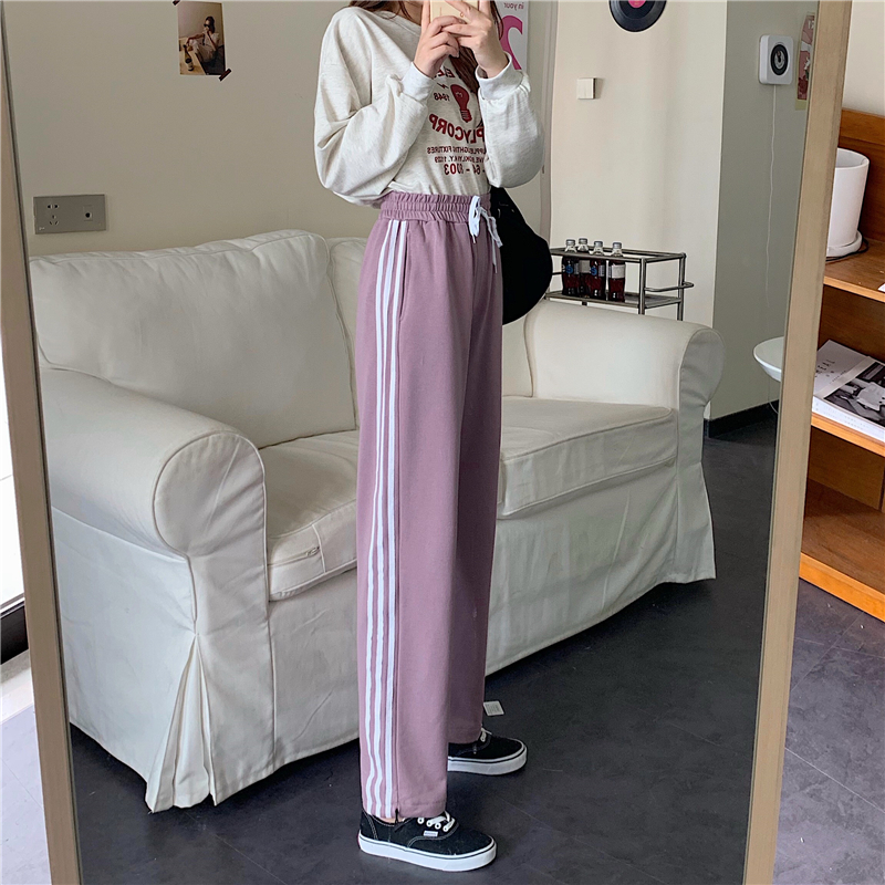 Real photo 2021 casual pants children's loose legged pants show thin routine