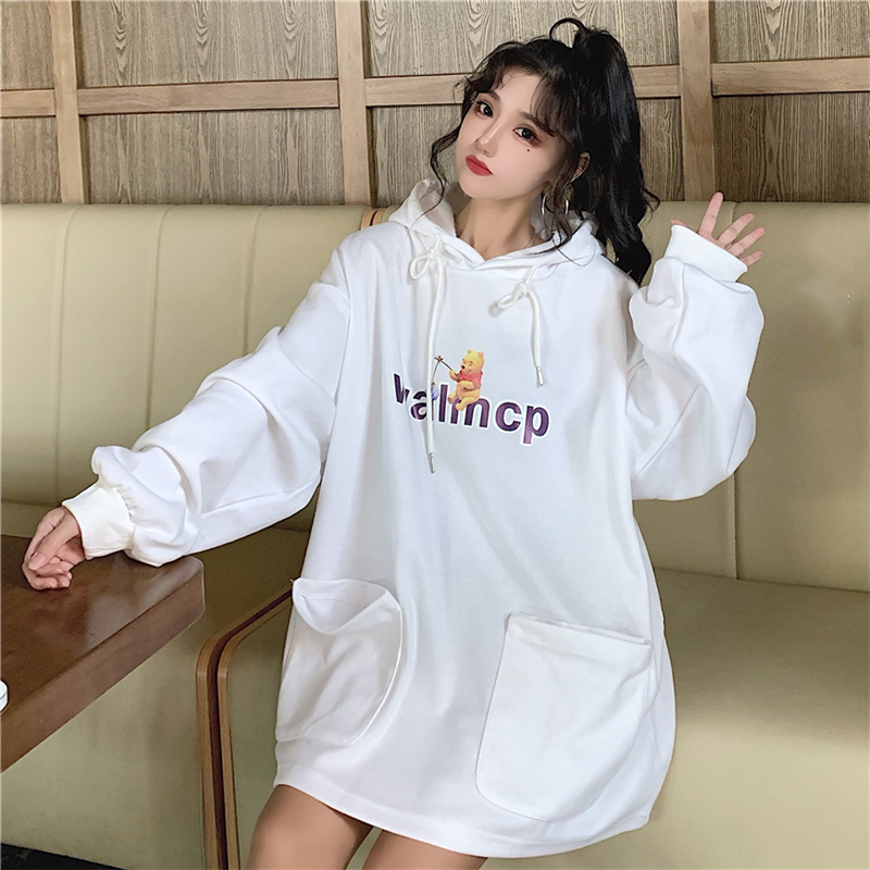 Real shot of 2020 autumn clothes new style hooded big edition loose autumn sweater woman