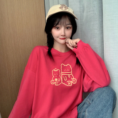 Real photo of women's T-shirt with round collar