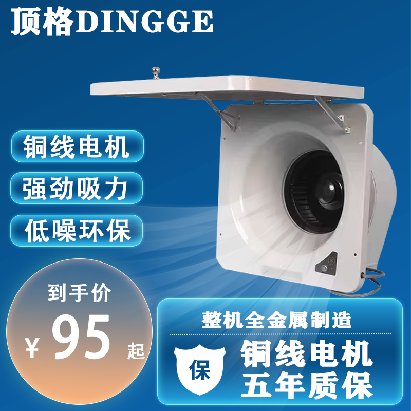 大功率涡轮10寸简型油烟换气扇家用厨房窗式墙式排风扇强力抽风机