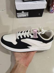 安踏板鞋男2022夏季新款轻便小白鞋平底黑白熊猫运动鞋112258068