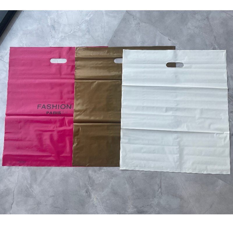 特大号高压平口塑料服装手提袋米色金色玫红色羽绒服购物袋包装袋