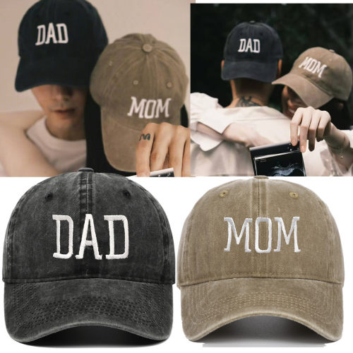 水洗棉DAD MOM 刺绣棒球帽子定制欧美复古运动休闲鸭舌帽潮太阳帽