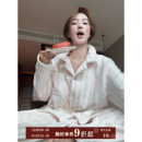 女加厚保暖长袖 JoyceBra 条纹珊瑚绒睡衣套装 新款 翻领家居服 冬季