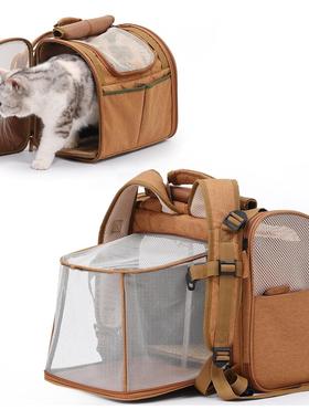 Dog Cat Carrier Transparent Foldable Pet Carrier for Travel