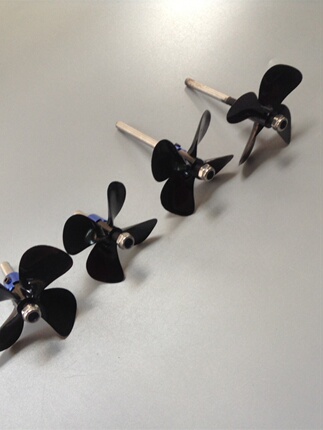 Four-Blade Propeller, Water Pipe Boat, Trawl Boat, Motor Shaft, 5mm Motor Extension Shaft, Extended Shaft, 1 Pair