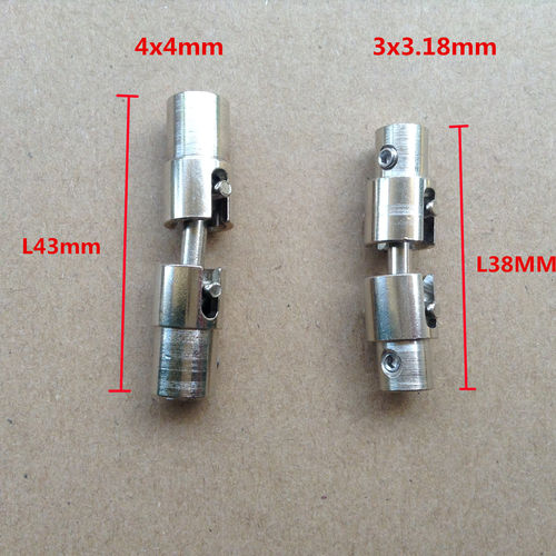 飞轮 FT011-FT012 轴连接器 不锈钢万向节 4x4mm 3x3.18mm 联轴器