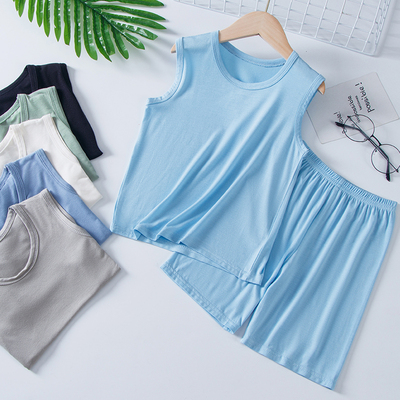 儿童莫代尔睡衣夏季家居服套装
