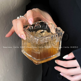 ins风方形玻璃碗早餐麦片碗冰淇淋水果酸奶碗布丁杯甜品杯小吃碗