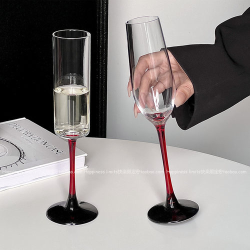 欧式红杆香槟杯家用高级感