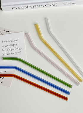 ins风网红玻璃吸管非一次性耐热环保饮料搅拌棒水杯配件杯子通用