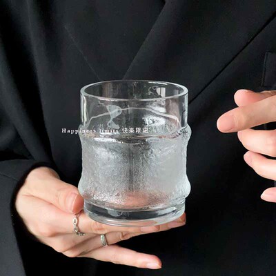 日式高级感挂冰杯ins风玻璃杯