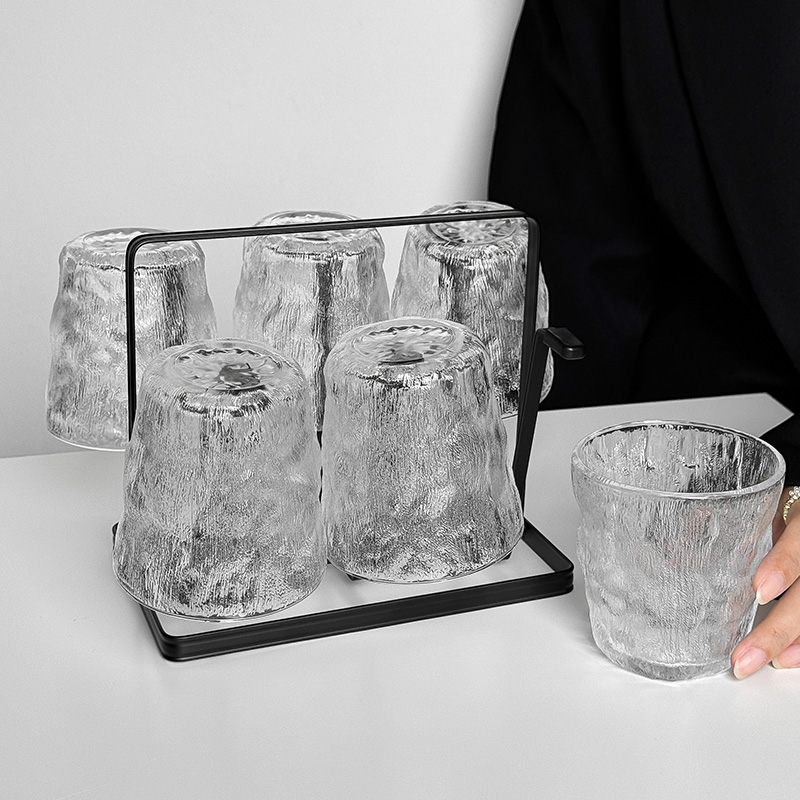 冰川玻璃杯家用客厅水杯高级感