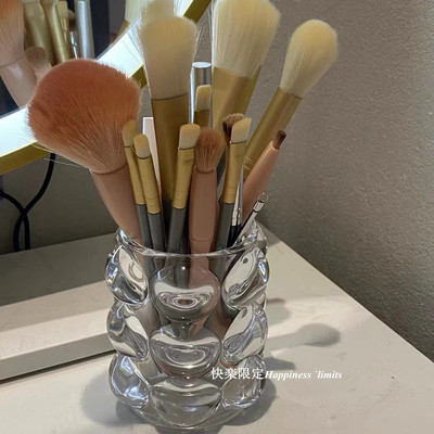 韩国ins透明玻璃异形珠点收纳筒