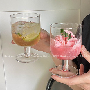 韩式 小众ins咖啡杯简约高颜值酸奶杯冰淇淋杯雪糕甜品杯高脚杯子