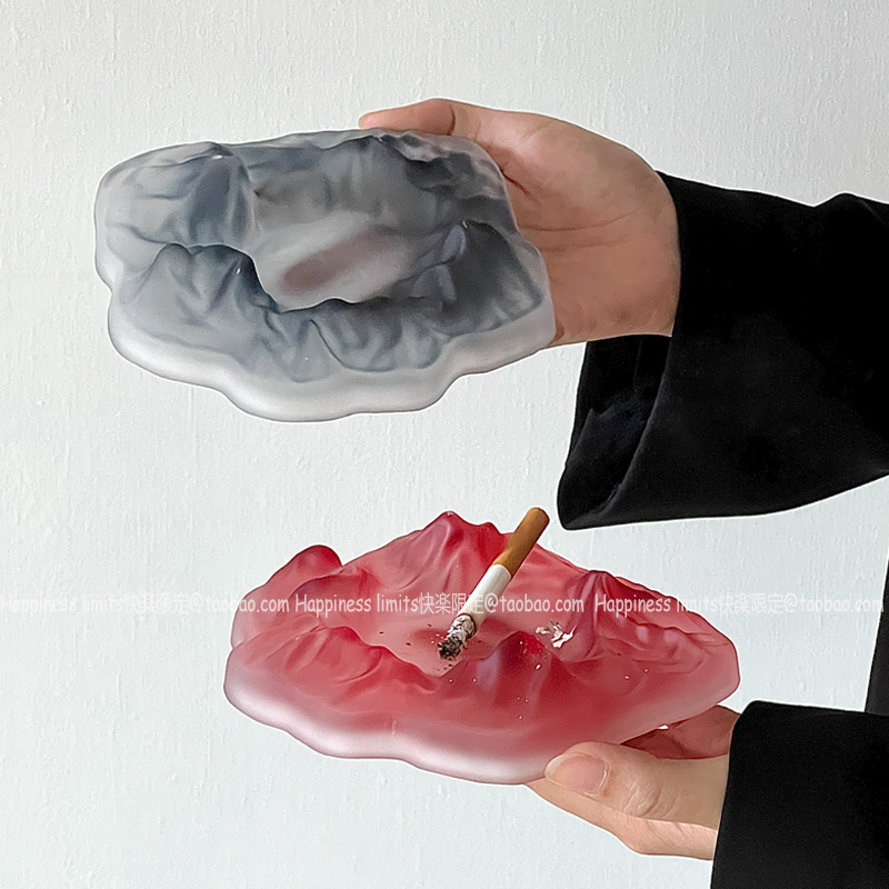 北欧风冰山烟灰缸家用磨砂雪山