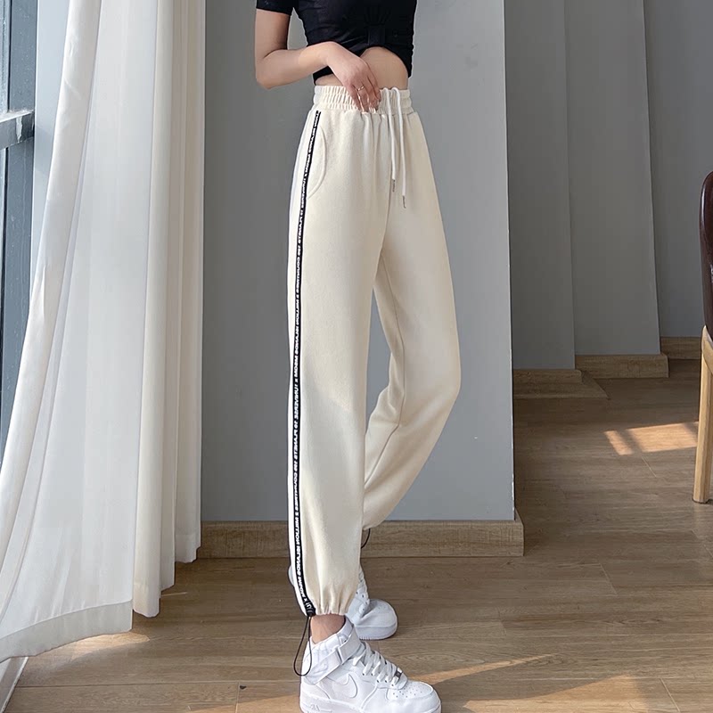 潮流卫裤薄款直筒休闲裤子女