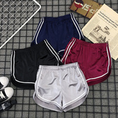 复古高腰显瘦阔腿绸缎松紧ins超火a字百搭hiphop运动短裤 女热裤 夏