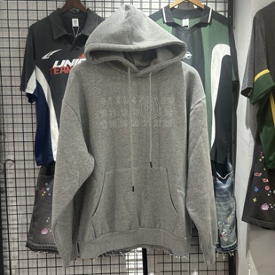 档口实拍 美式立体日历数字印花连帽卫衣男女同款宽松休闲上衣潮