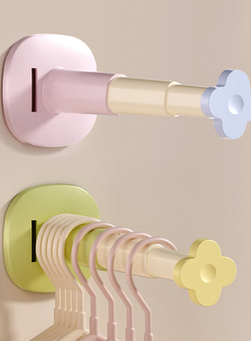 衣架收纳神器免打孔家用阳台壁挂多功能伸缩收纳挂衣架墙上晾衣架