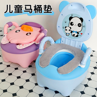 儿童马桶垫粘贴小孩婴儿坐便器套加厚毛绒保暖宝宝坐垫圈防冷通用