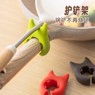 猫耳锅边锅铲厨具架家用厨房放置铲子专用架子锅盖支架多功能置物