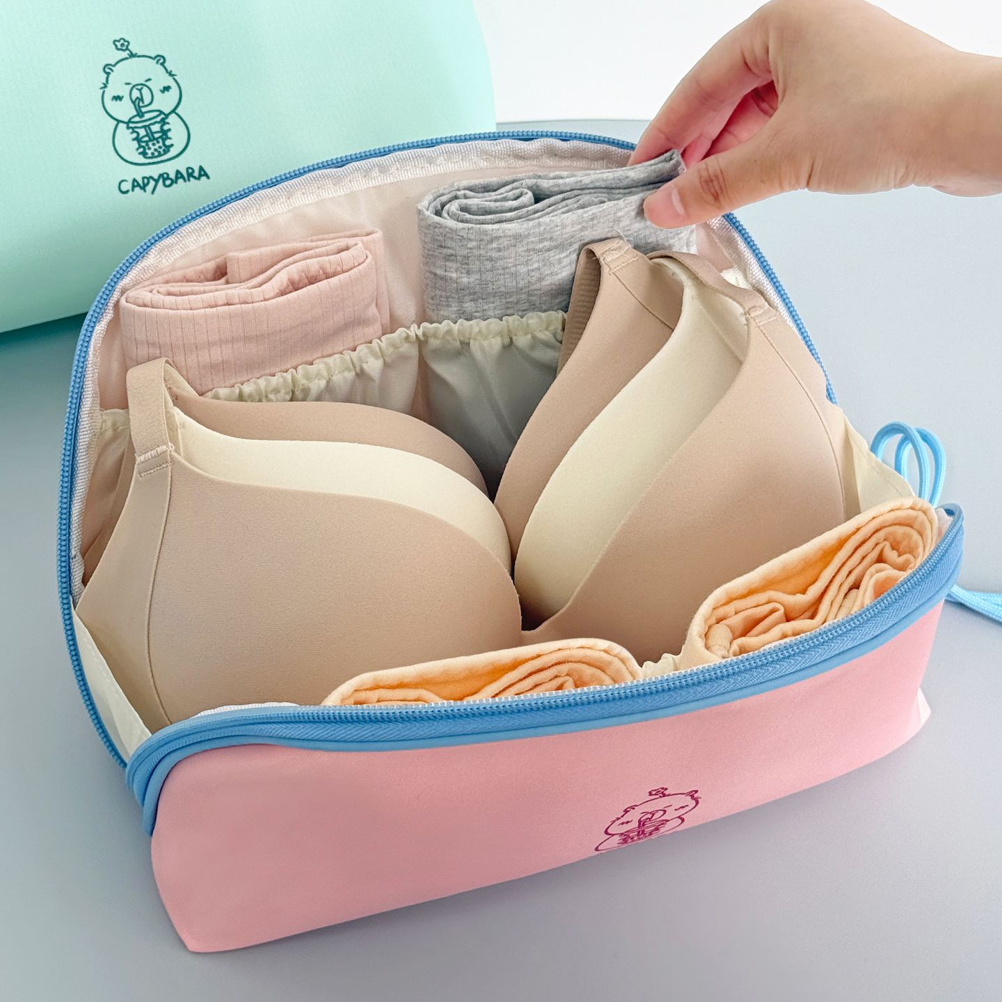 内衣内裤袜子收纳袋三合一