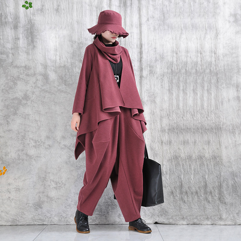 易见2023秋冬新款醋酸羊毛呢子大衣外套两件套装女外套休闲灯笼裤,女装/女士精品,时尚套装,淘宝优惠券,粉丝福利购,淘宝优惠卷