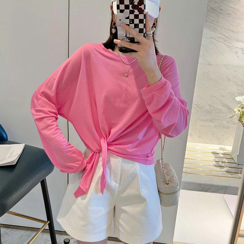 T恤女品质女装2025新款夏季防晒衣女韩版宽松长袖打底衫女上衣潮