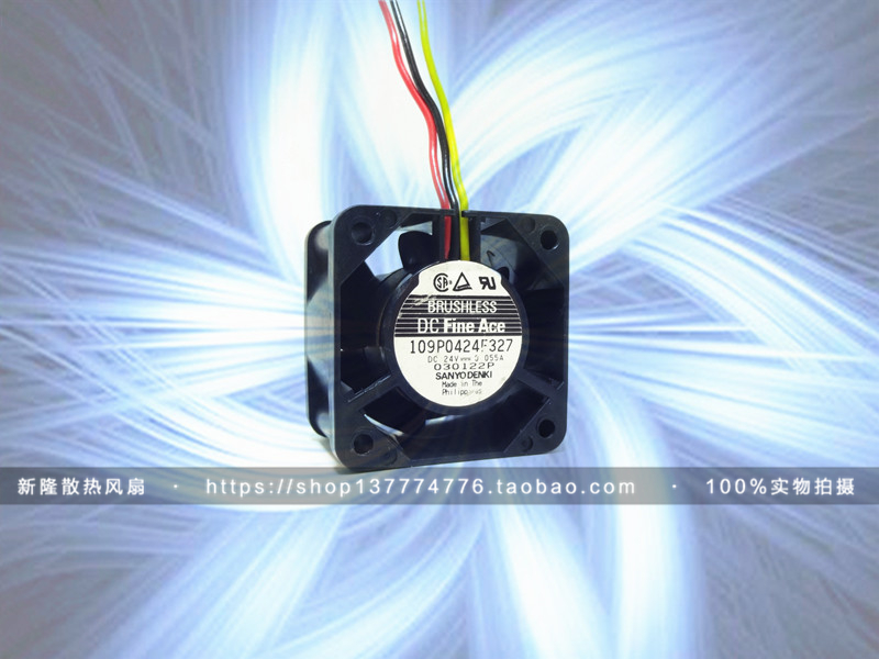 三洋 4厘米 4028 24V 0.055A 1U变频器服务器风扇 109P0424F3D043