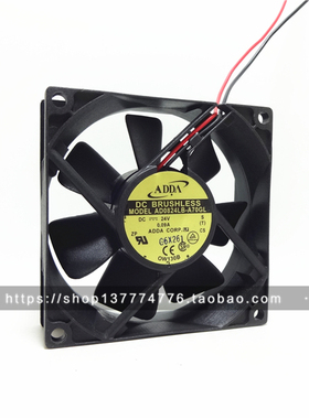 ADDA 8025 24V 0.09A 8CM 8厘米 2线 变频器 风扇 AD0824LB-A70GL