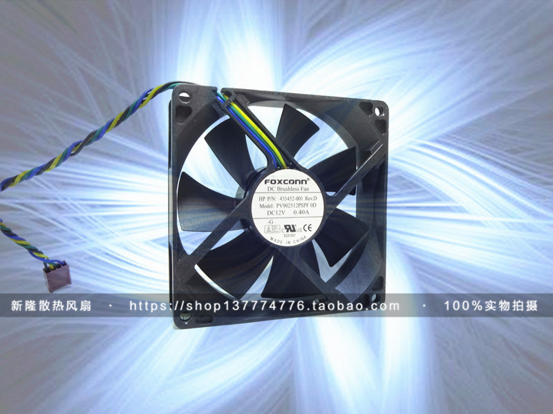 原装FOXCONN富士康 PV902512PSPF 9025 0.40A 4针PWM温控机箱风扇