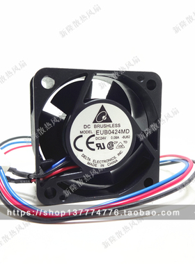 台达 4020 24V 0.08A EUB0424MD 4CM/厘米变频器双滚珠散热风扇