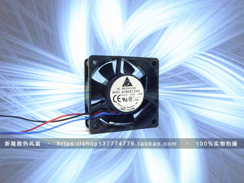 原装 台达 6025 12V 0.3A AFB0612VH 6cm 12v 双滚珠 3线测速风扇