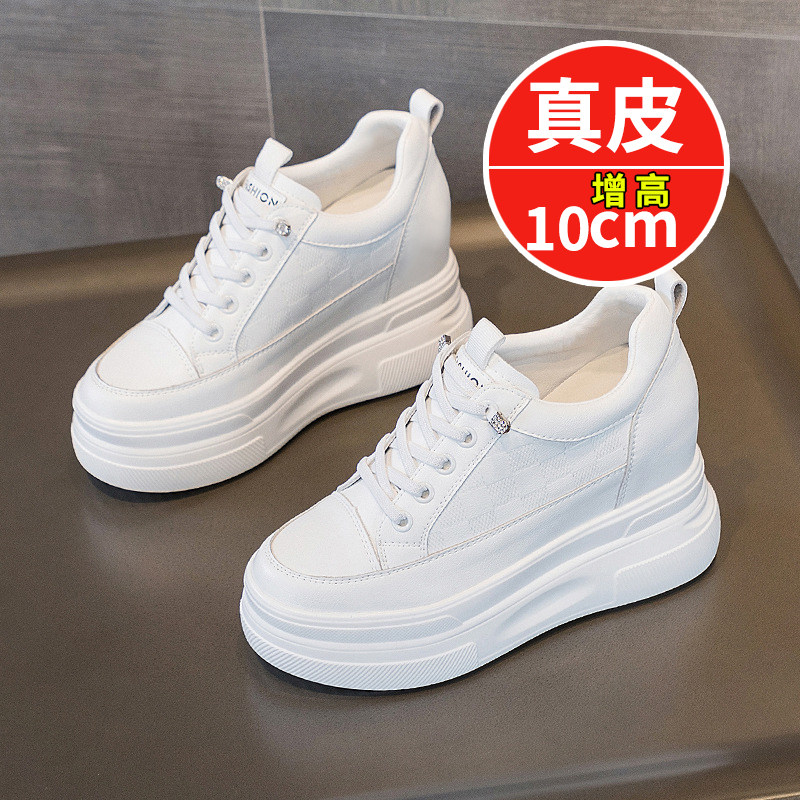 厚底坡跟春秋款休闲鞋显高显瘦