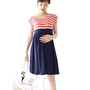 春夏款 孕妇裙孕妇装 孕妇裙韩版 条纹 Y349 慈颜 孕妇连衣裙 夏款