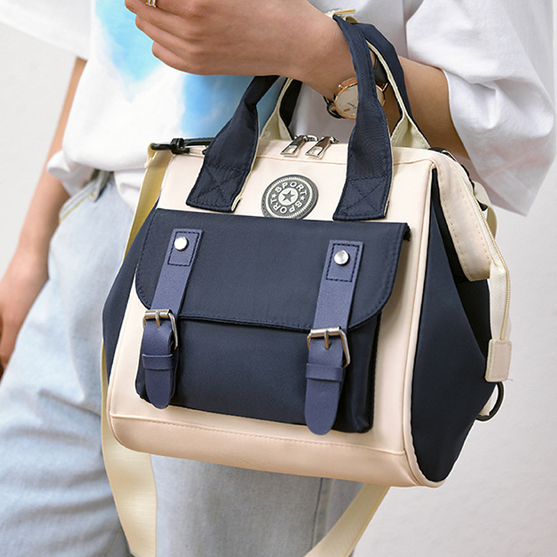 妈咪包2023夏季清爽牛津布母婴包双肩包多功能可挂童车妈妈包FG