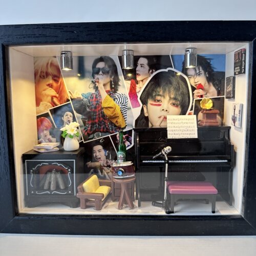 华晨宇小屋3D金属拼装模型相框