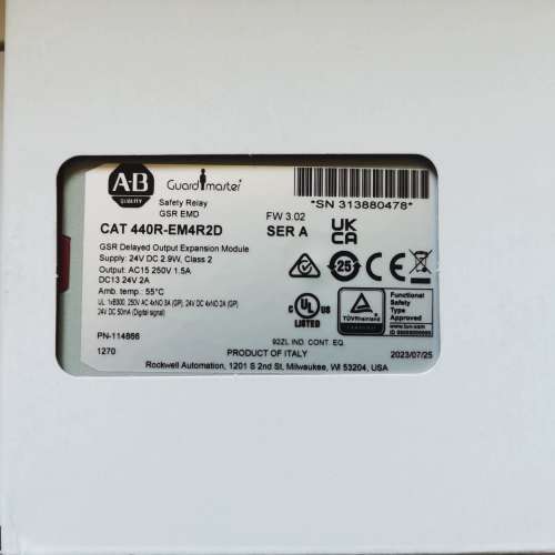 (议价）AB罗克韦尔440R-EM4R2D安全继电器，意大利，全