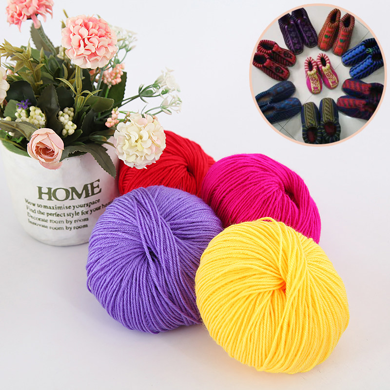 ACRYLIC YARN BALL THICK THREAD HANDMADE DIY KNITTING CROCHET SCARF YARN HOOK COTTON SLIPPERS ACRYLIC BABY YARN