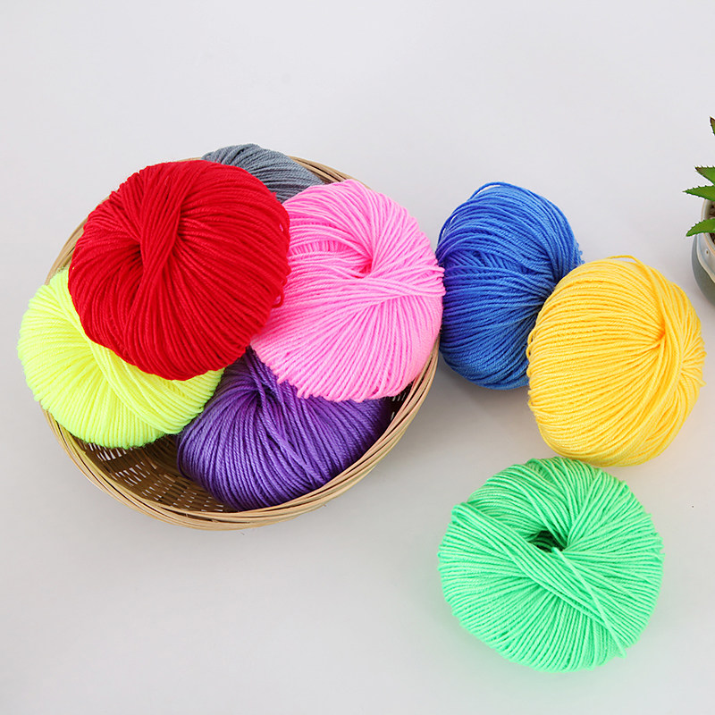 ACRYLIC YARN BALL THICK THREAD HANDMADE DIY KNITTING CROCHET SCARF YARN HOOK COTTON SLIPPERS ACRYLIC BABY YARN